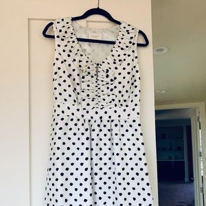 Kate Spade Silm polka-dot Natalia Ruffle Dress